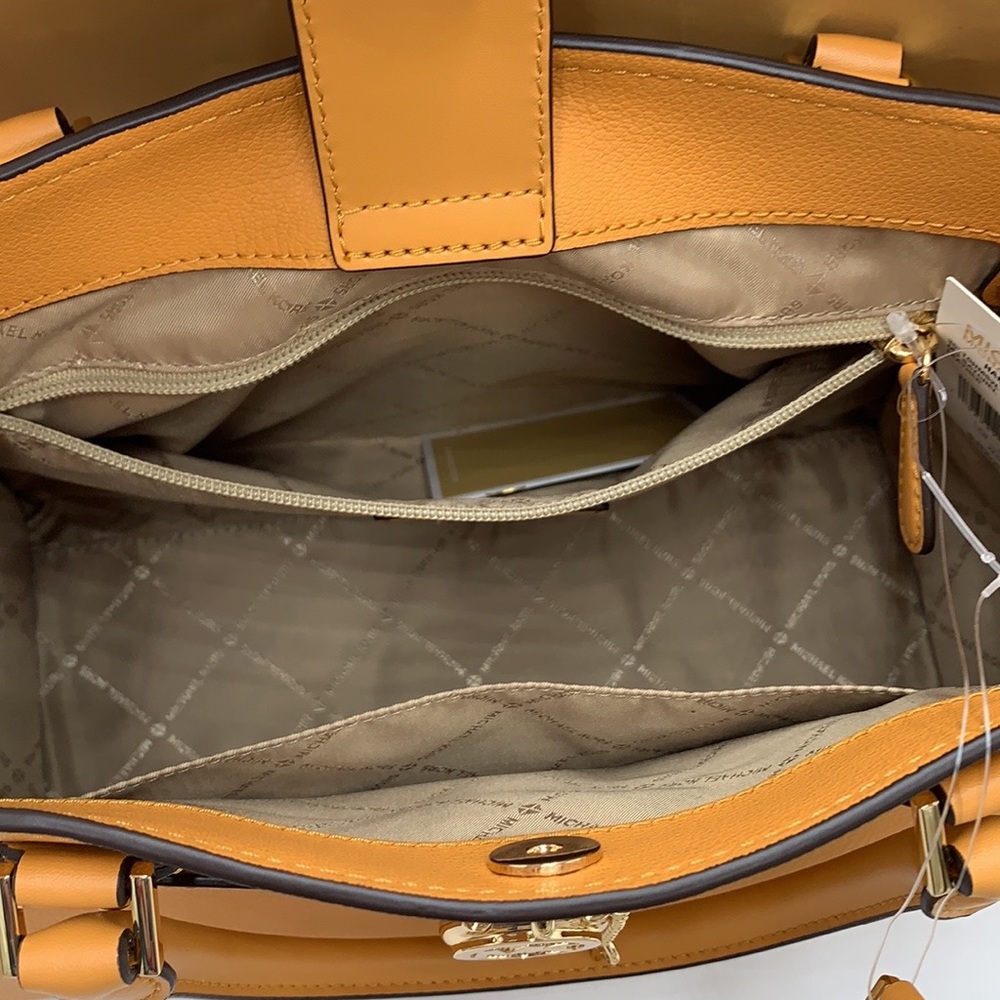 Michael Kors Hamilton Meidum Satchel Shoulder Crossbody Bag CIDER COLOR - Picture 10 of 14